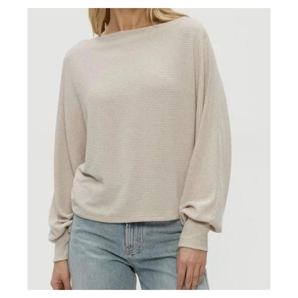 MICHAEL STARS light pink ribbed sweater sz L
